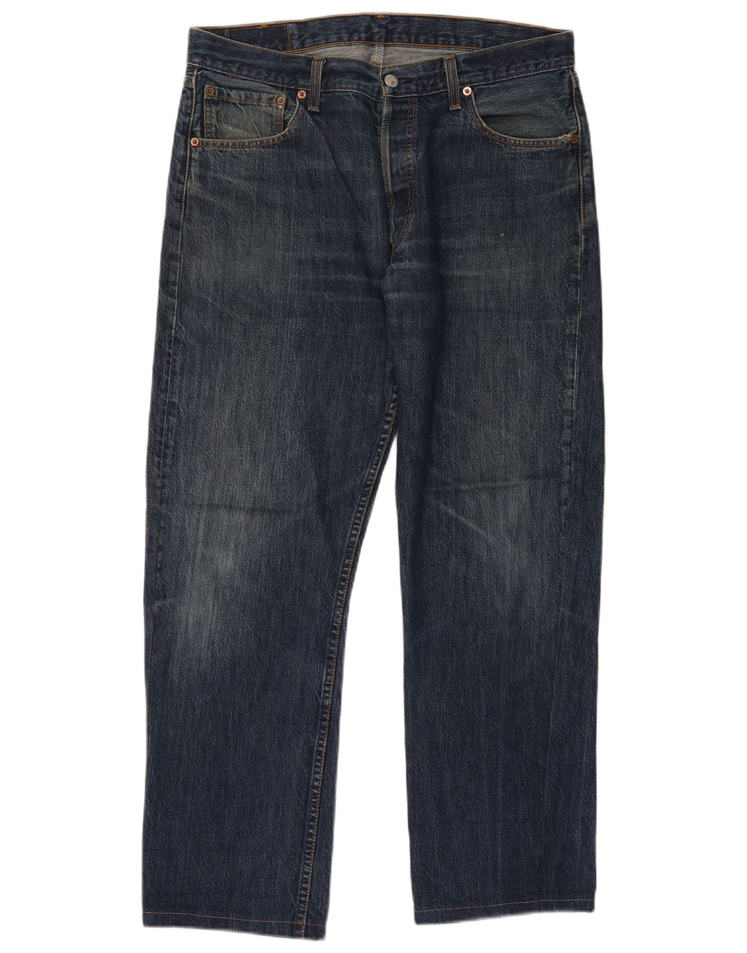 Levi's Herre 501 lige jeans W36 L28 blå bomuld