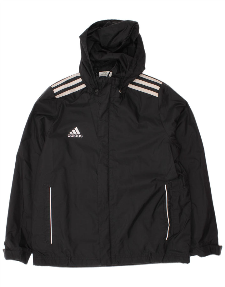 Adidas Træningsdragt med hætte til drenge Topjakke 9-10 år Sort polyester