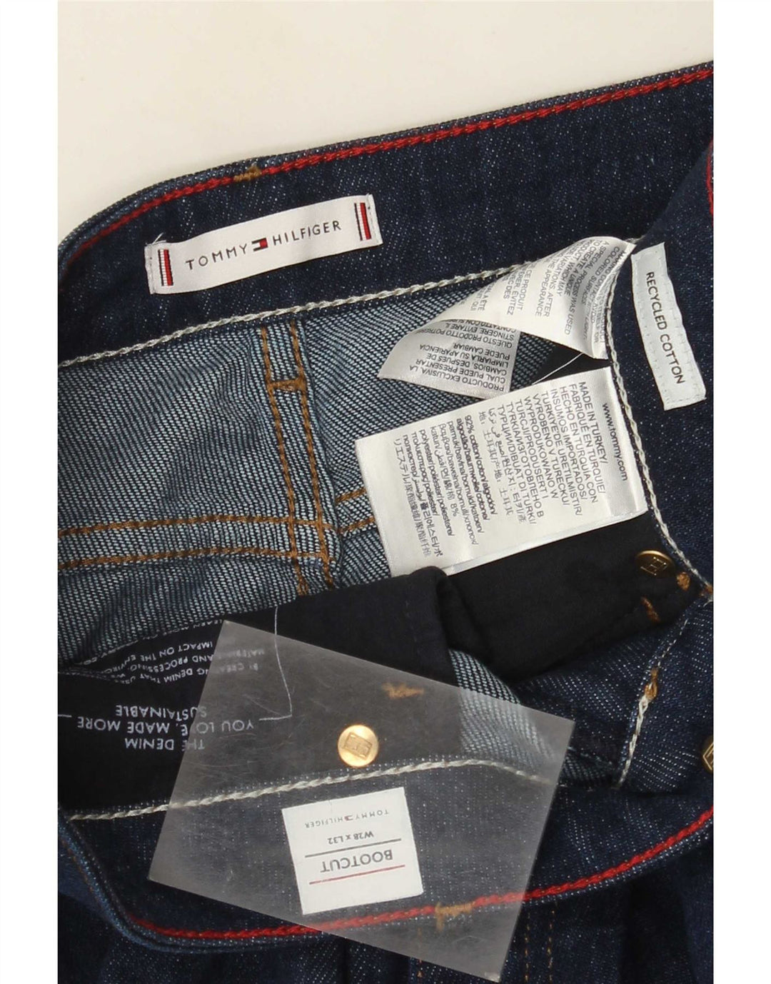 Tommy Hilfiger Dame Bootcut Jeans W28 L32 Marineblå Bomuld