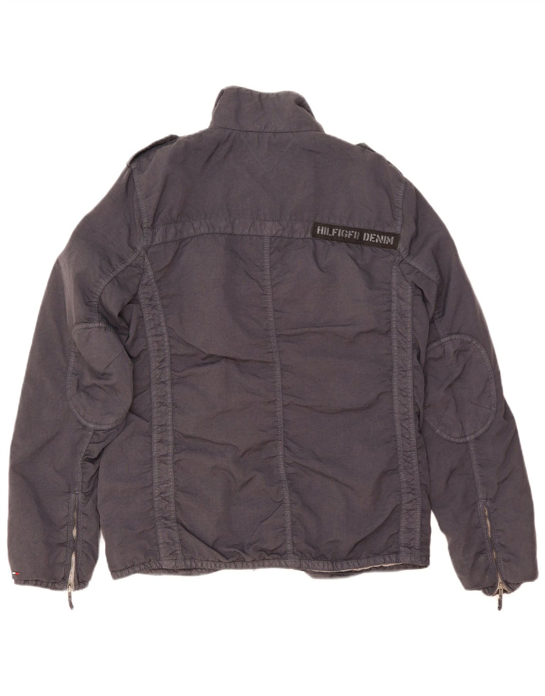 TOMMY HILFIGER Herre Military Jacket UK 38 Medium Navy Blue Nylon