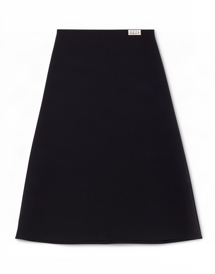 Marks & Spencer Midi-nederdel til kvinder UK 12 Medium W33 Marineblå polyester