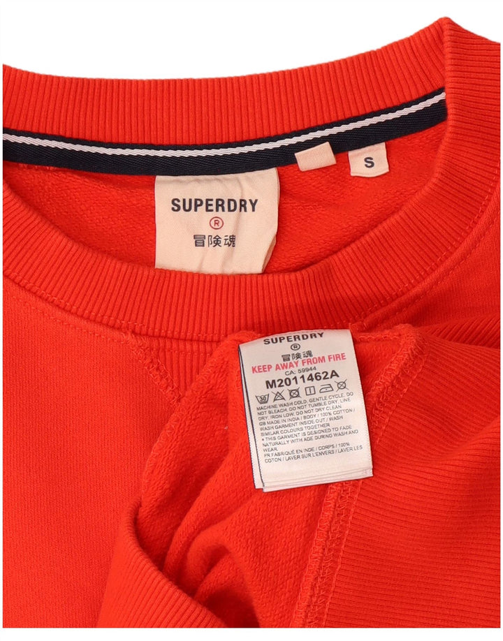 SUPERDRY Sweatshirt-trøje til mænd, lille orange bomuld