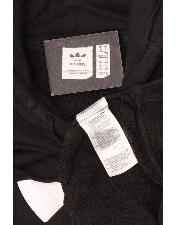 Adidas Graphic Hoodie Jumper UK 18 XL sort bomuld