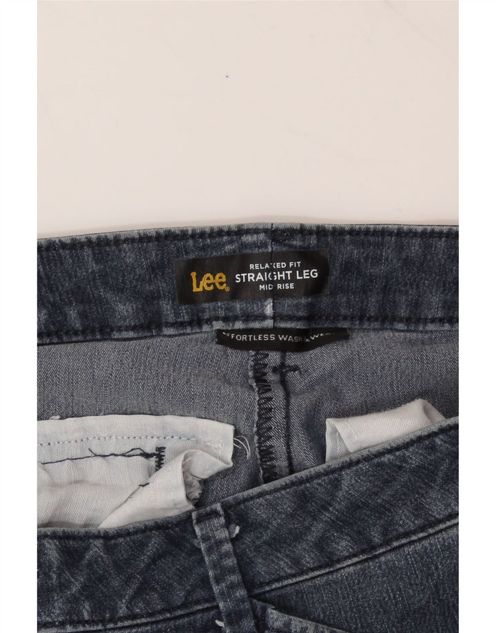 LEE Womens Mid Rise Straight Jeans US 10 Large W34 L32 Navy Blue Vintage Lee and Second-Hand Lee from Messina Hembry 