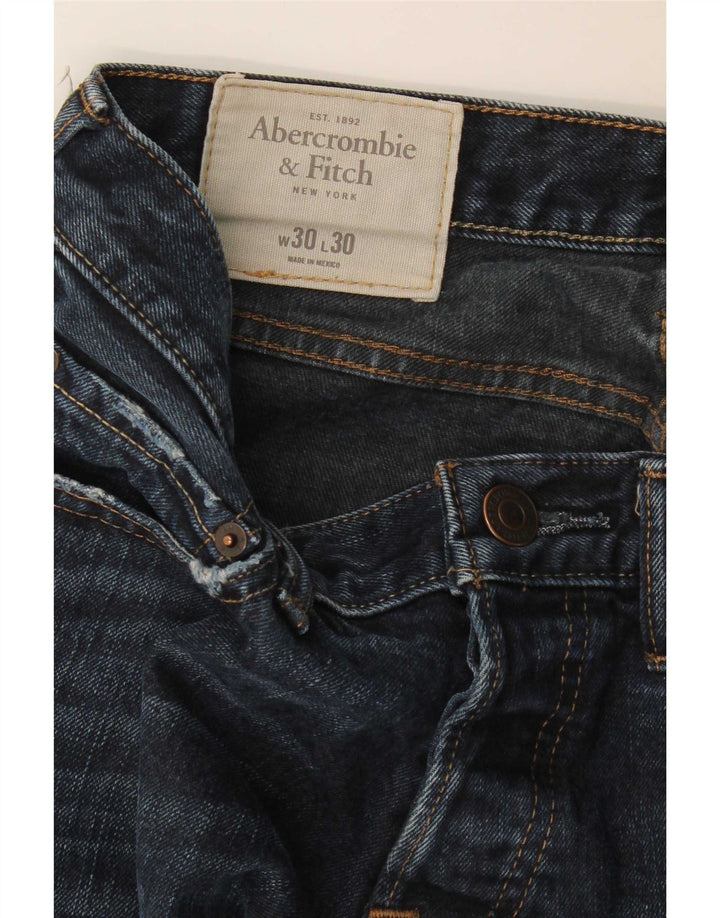 Abercrombie & Fitch Dame Distressed Slim Jeans W30 L30 Navy Blue