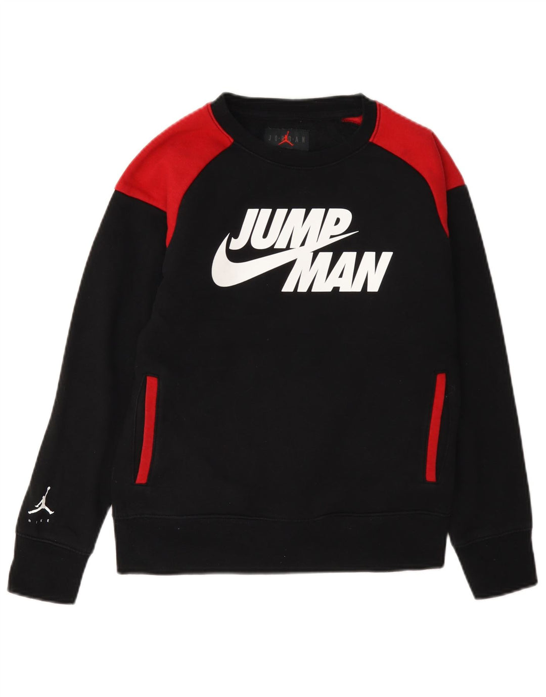 Jordan Boys Grafisk Sweatshirt Jumper 10-11 år Medium Sort Colourblock