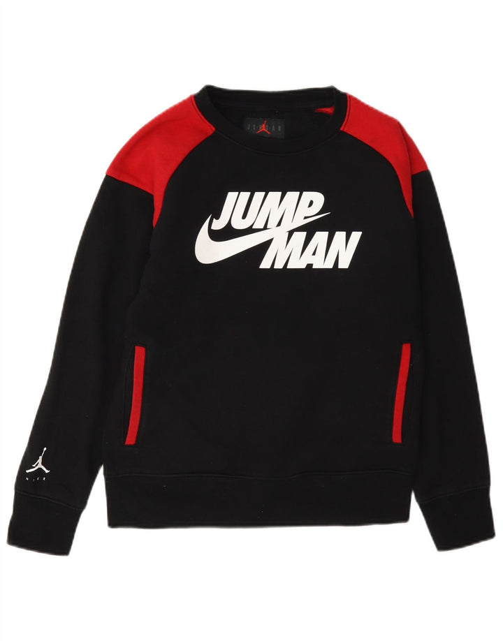 Jordan Boys Grafisk Sweatshirt Jumper 10-11 år Medium Sort Colourblock
