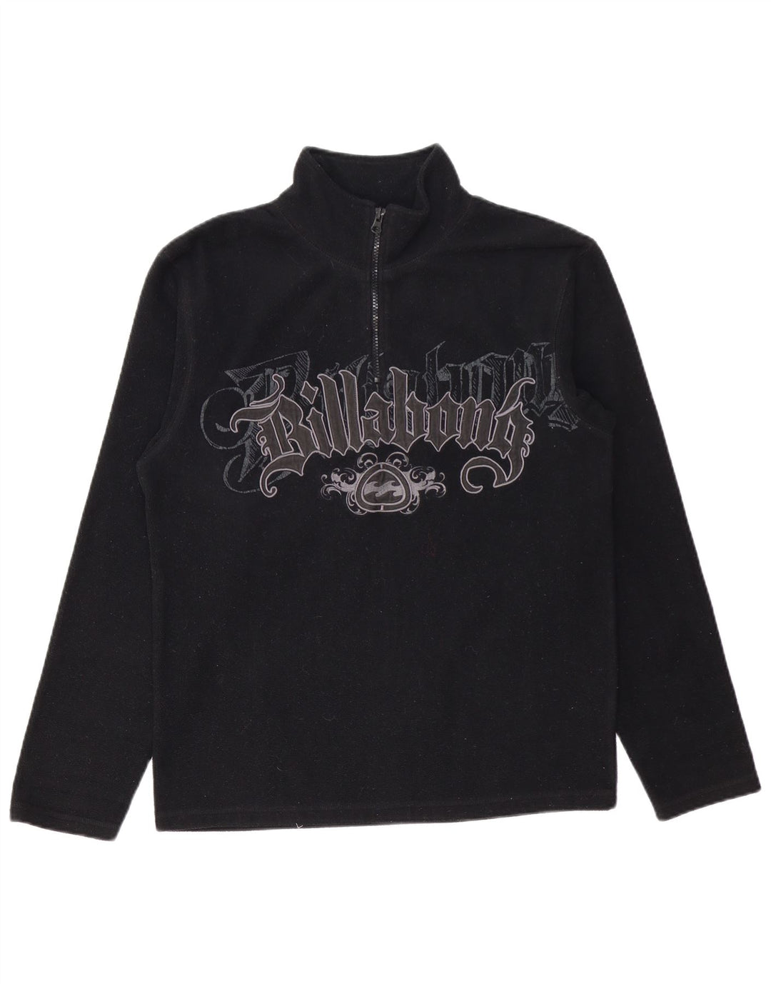 BILLABONG Herre grafisk lynlås hals Fleece Jumper Lille sort polyester