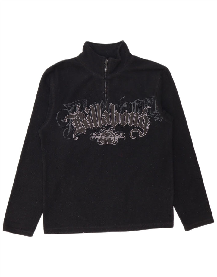 BILLABONG Herre grafisk lynlås hals Fleece Jumper Lille sort polyester
