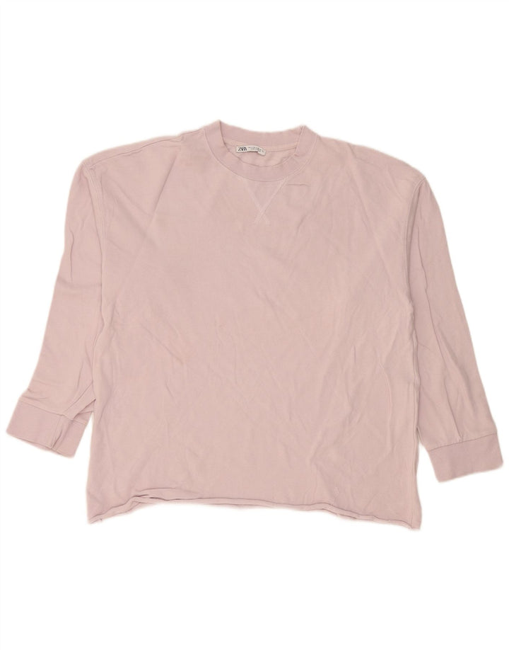 Zara Sweatshirt Sweatshirt Small Pink