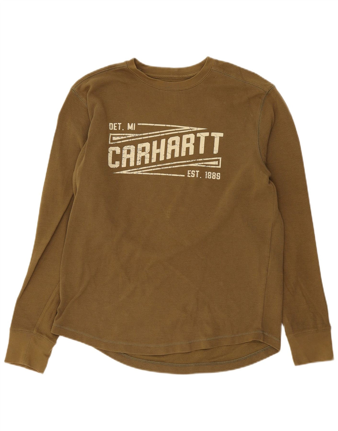 Carhartt Herre Relaxed Fit Grafisk Top Langærmet Medium Grøn Bomuld