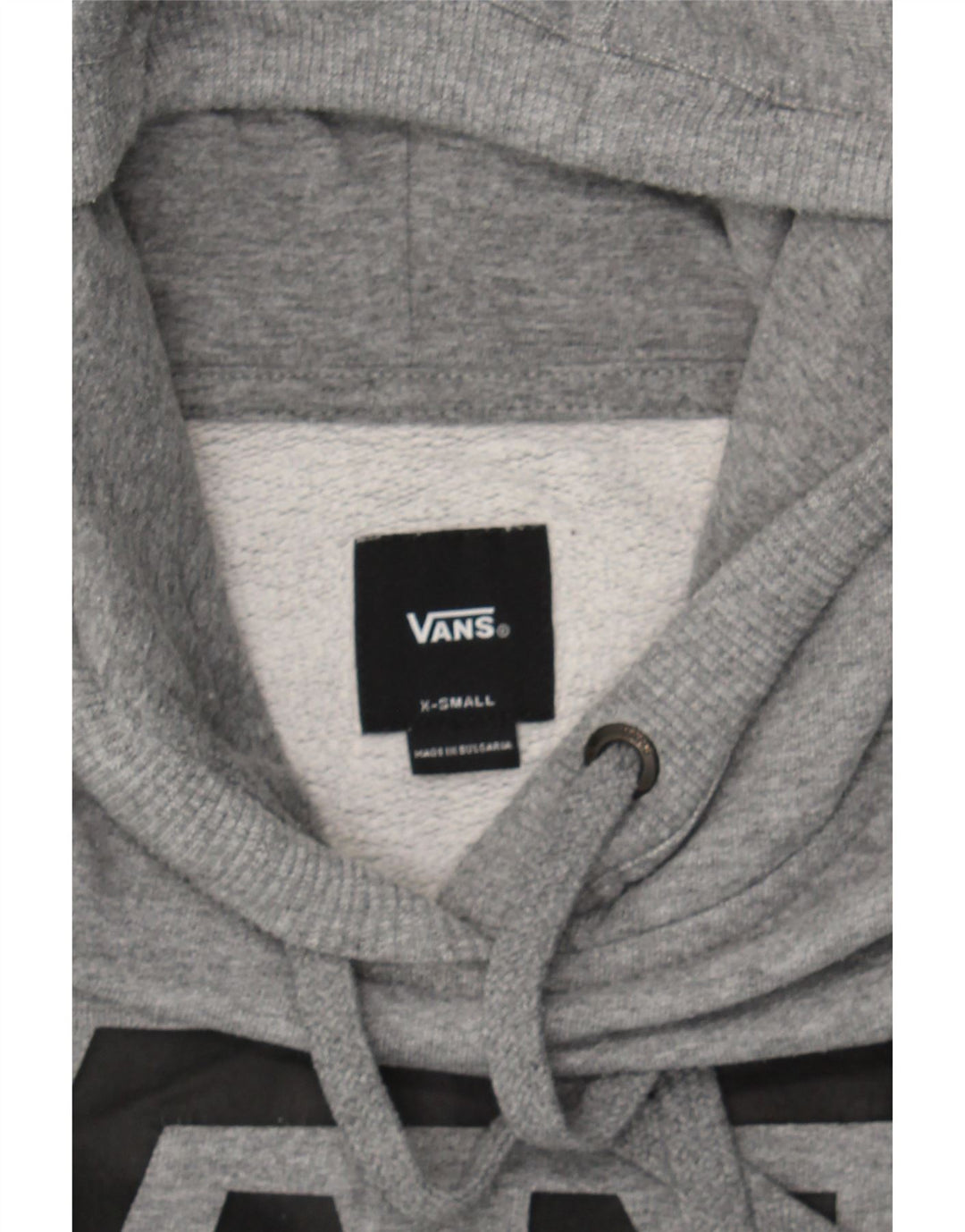 VANS Mens Graphic Hoodie Jumper XS Grey Vintage Vans and Second-Hand Vans from Messina Hembry 