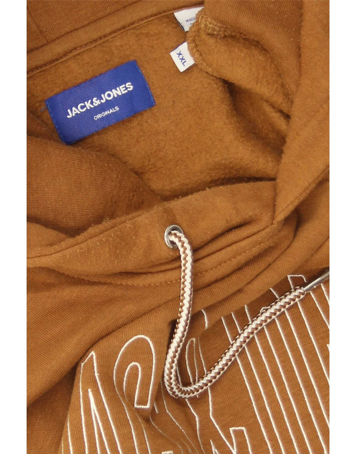 Jack & Jones Grafisk hættetrøje til mænd 2XL Brun
