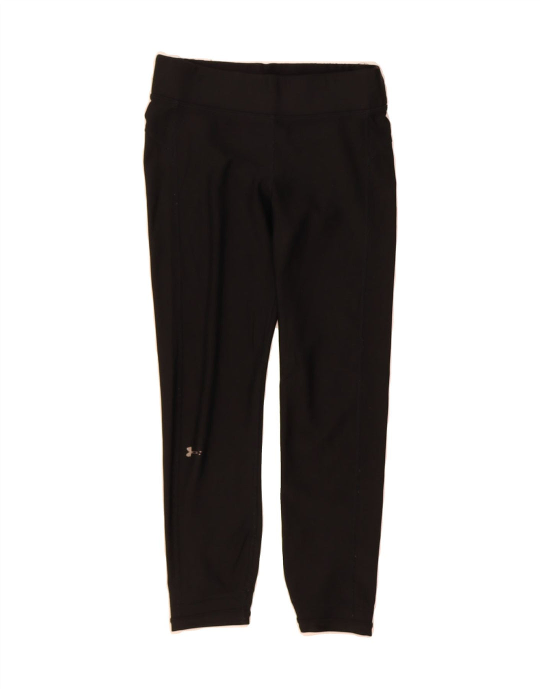 UNDER ARMOUR Womens Heat Gear Crop Leggings UK 10 Small Black Polyester Vintage Under Armour and Second-Hand Under Armour from Messina Hembry 