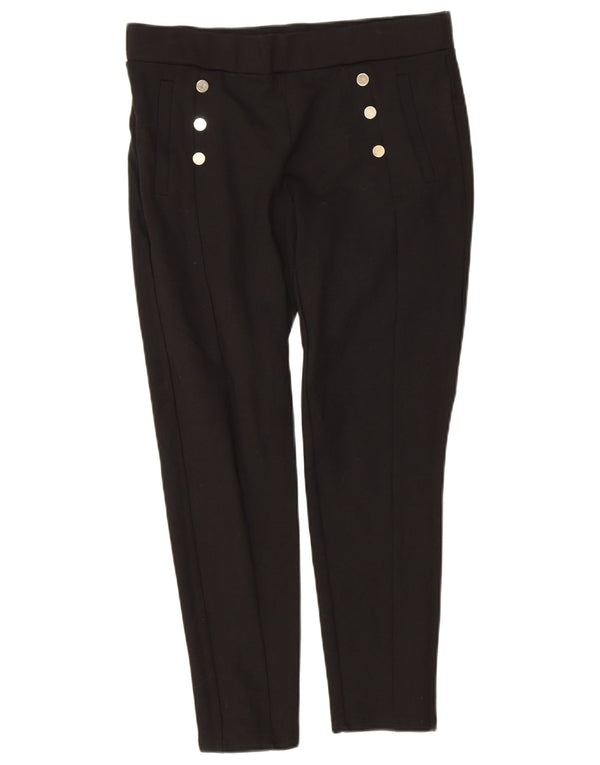 Zara Womens Crop Slim Casual Bukser XL W32 L25 Sort Viscose
