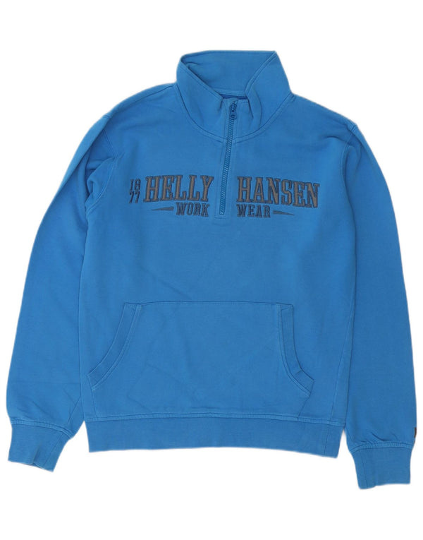 Helly Hansen Herre Workwear Grafisk Zip Neck Sweatshirt Jumper Small Blue