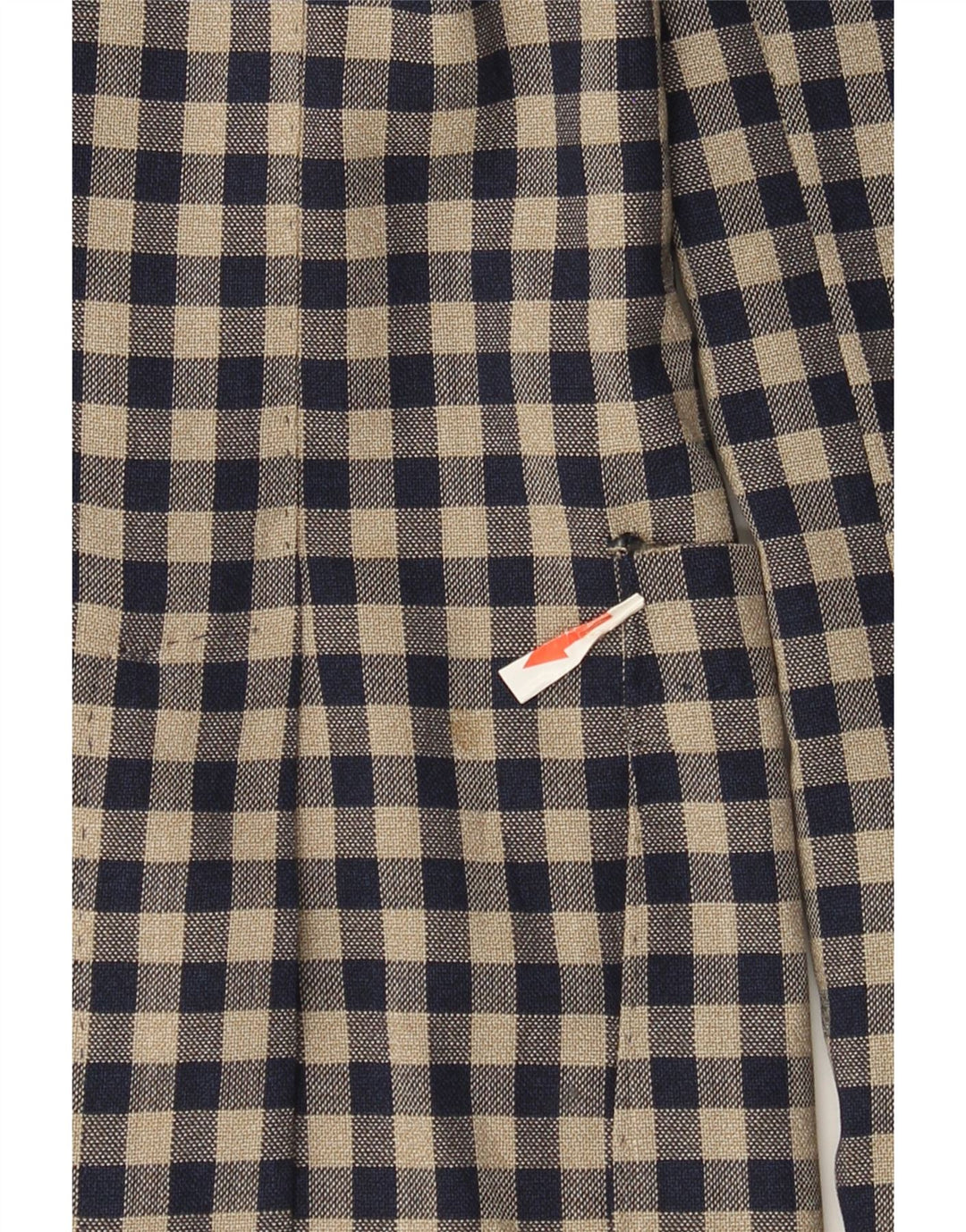 Angelico Herre 2-knaps blazerjakke IT 50 Stor Beige Gingham Wool