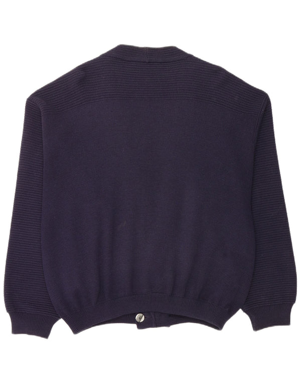Frank Alexs Herre dobbeltradet cardigan sweater IT 54 XL Marineblå Uld