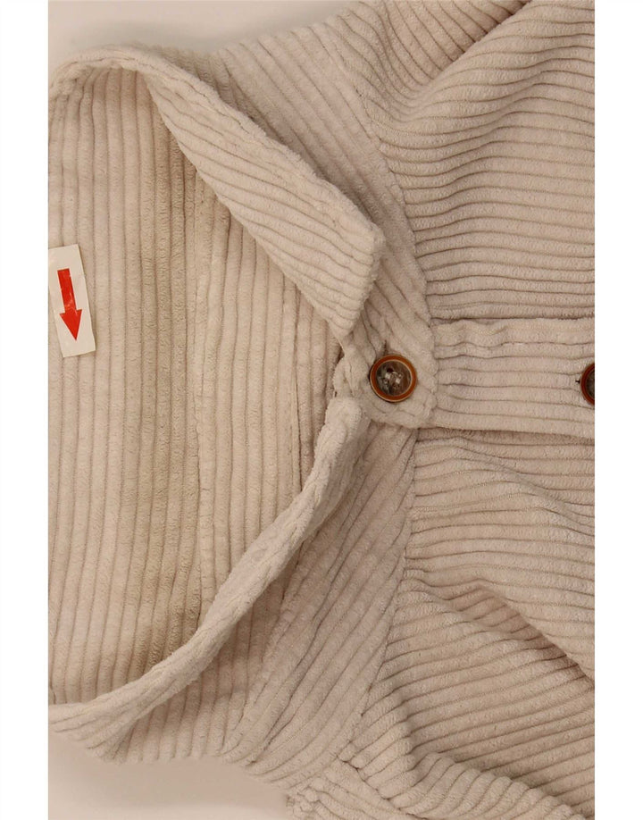 Zara Herre Relaxed Fit Fløjlstrøje Stor Beige Polyester