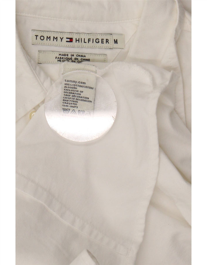 TOMMY HILFIGER Womens Shirt UK 14 Medium White Cotton Vintage Tommy Hilfiger and Second-Hand Tommy Hilfiger from Messina Hembry 