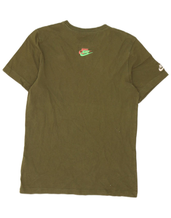 Nike Herre T-shirt Top Lille Khaki Bomuld