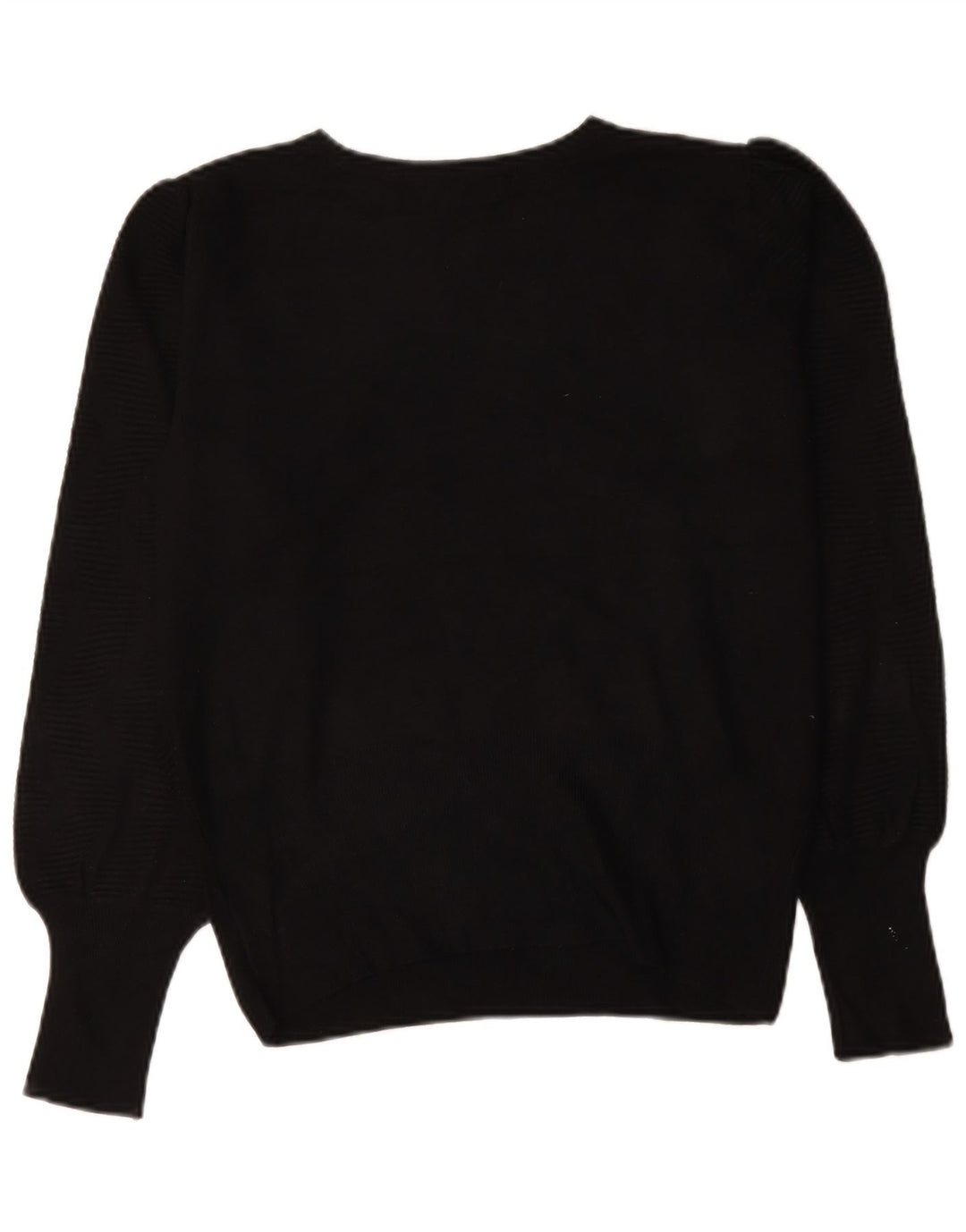 Marks & Spencer Dame Boat Neck Jumper Sweater UK 14 Medium Black Viscose