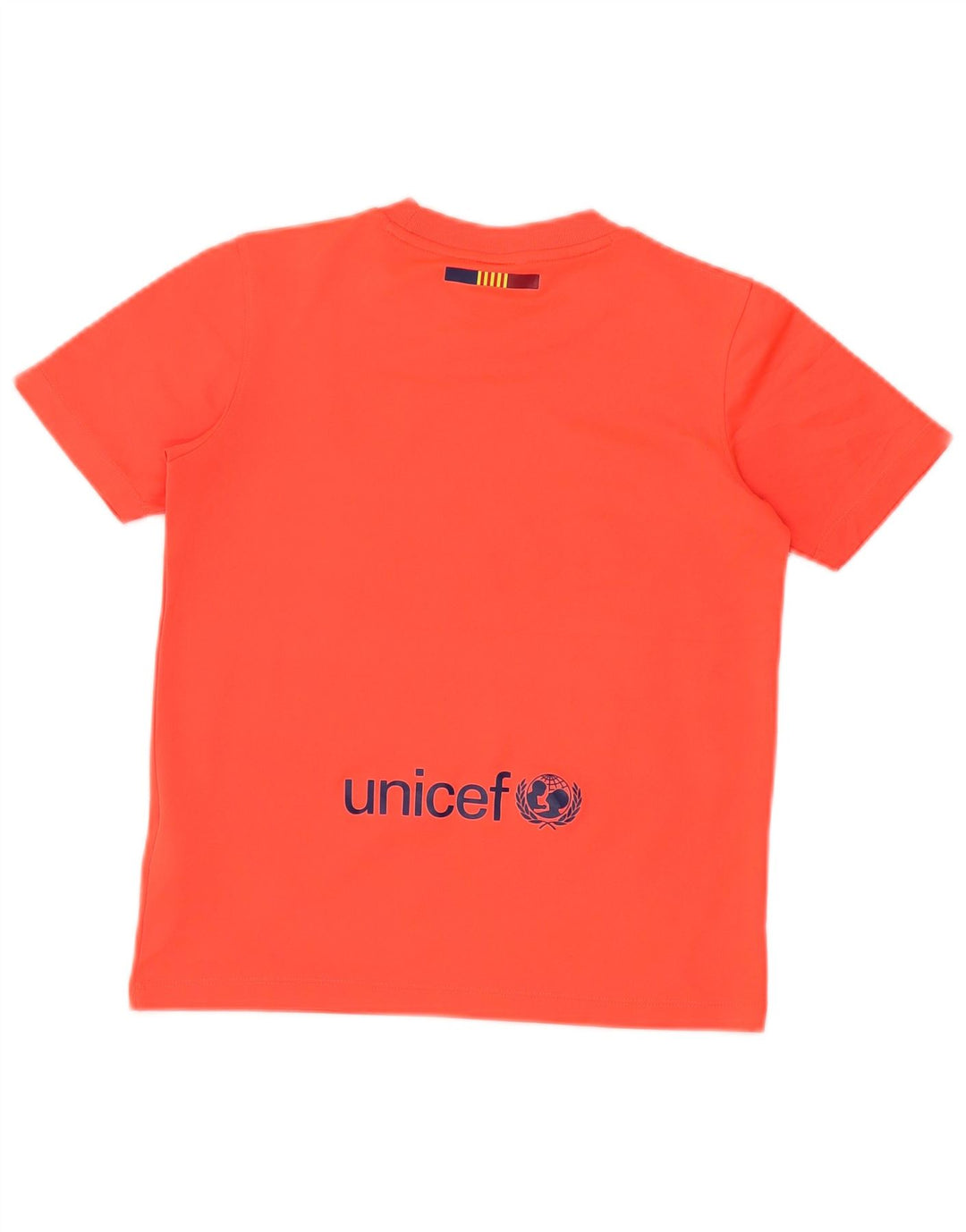NIKE Boys Barcelona Grafisk T-Shirt Top 10-11 år Medium Orange