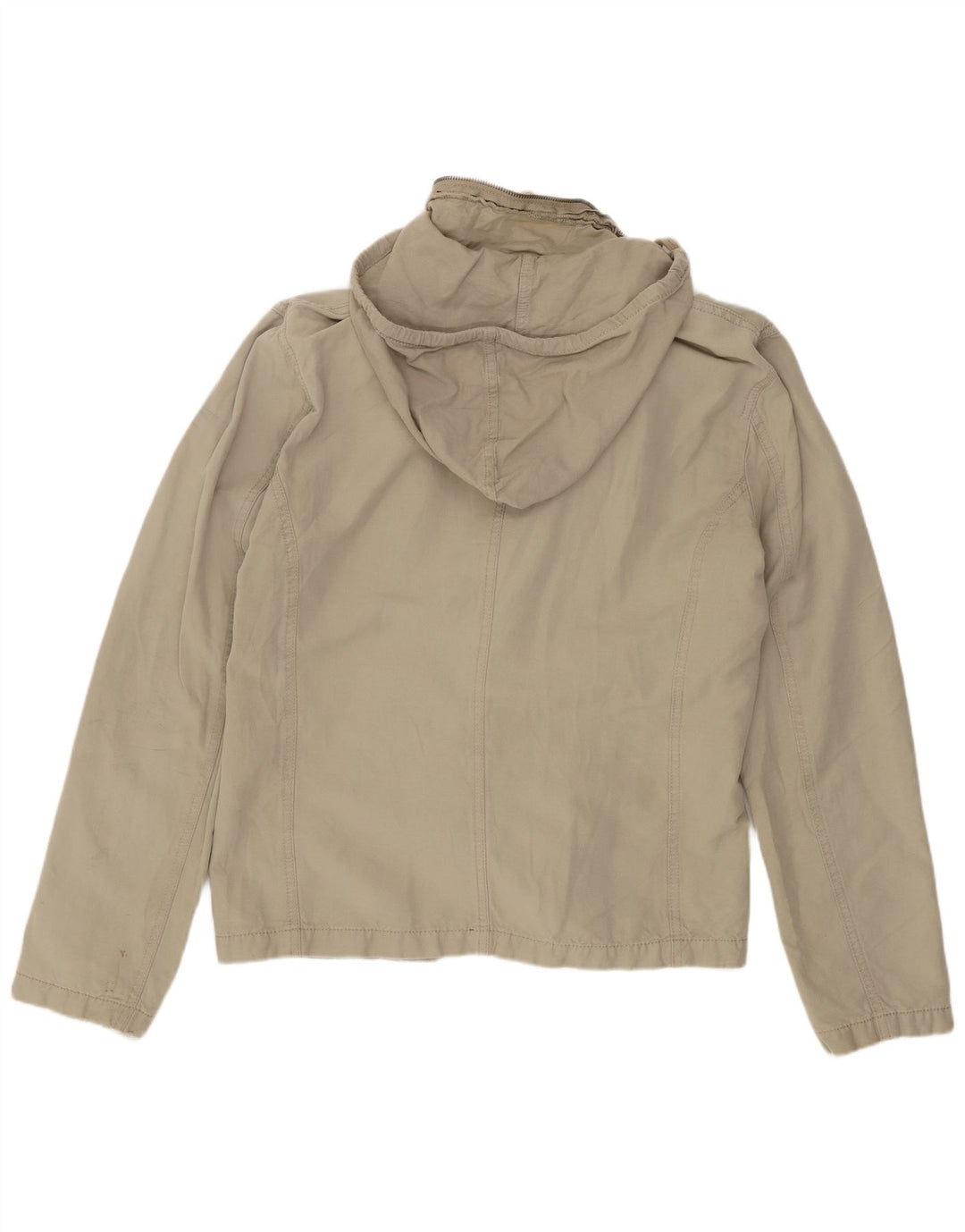Armani Jeans Herre hættebomberjakke EU 50 Medium Beige Bomuld
