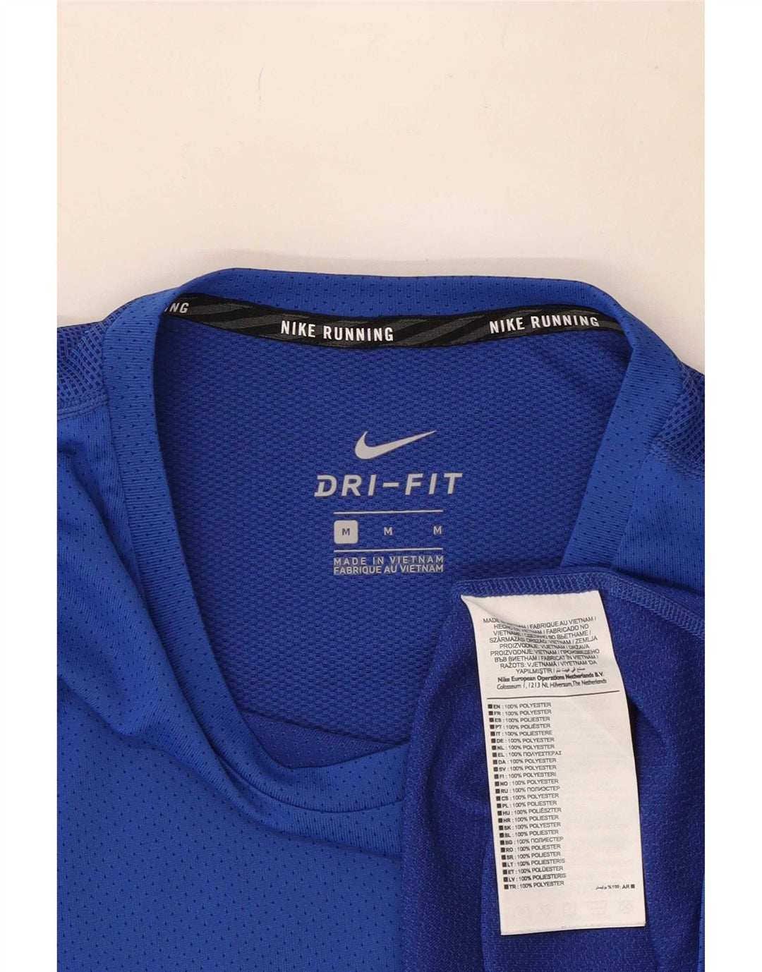 Nike Herre Dri Fit Top Langærmet Medium Blue Polyester