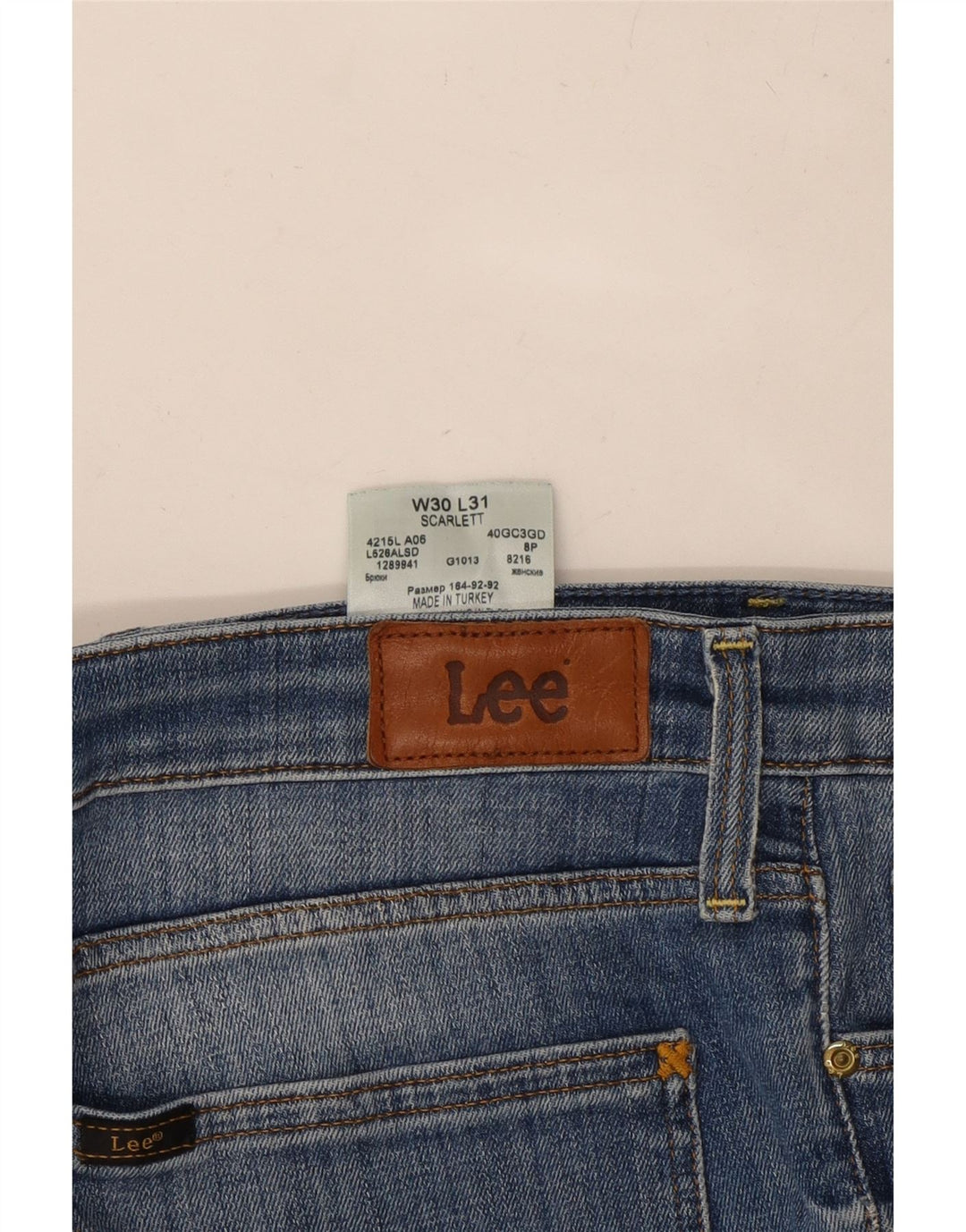 LEE Dame Scarlett Slim Jeans W30 L28 Blå Bomuld
