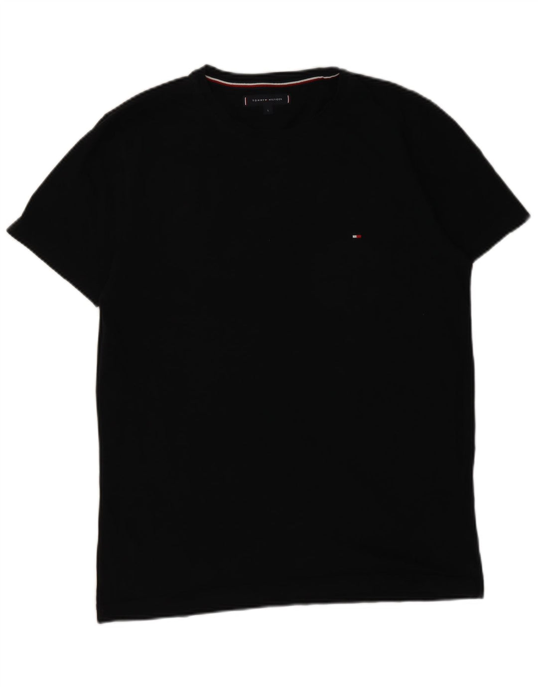 Tommy Hilfiger Herre T-Shirt Top Stor Sort Bomuld