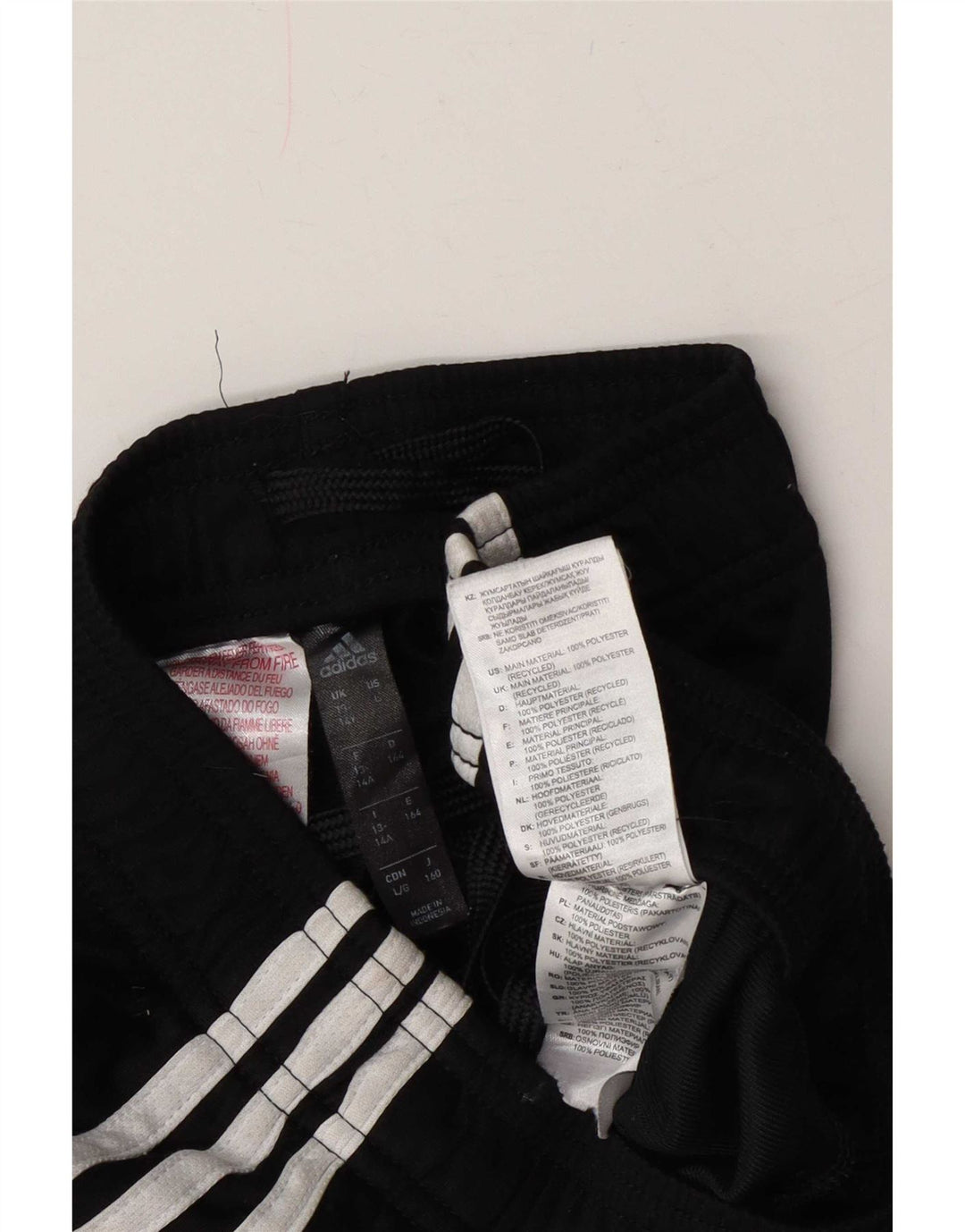 Adidas Boys Dri Fit træningsdragt bukser 13-14 år Sort polyester