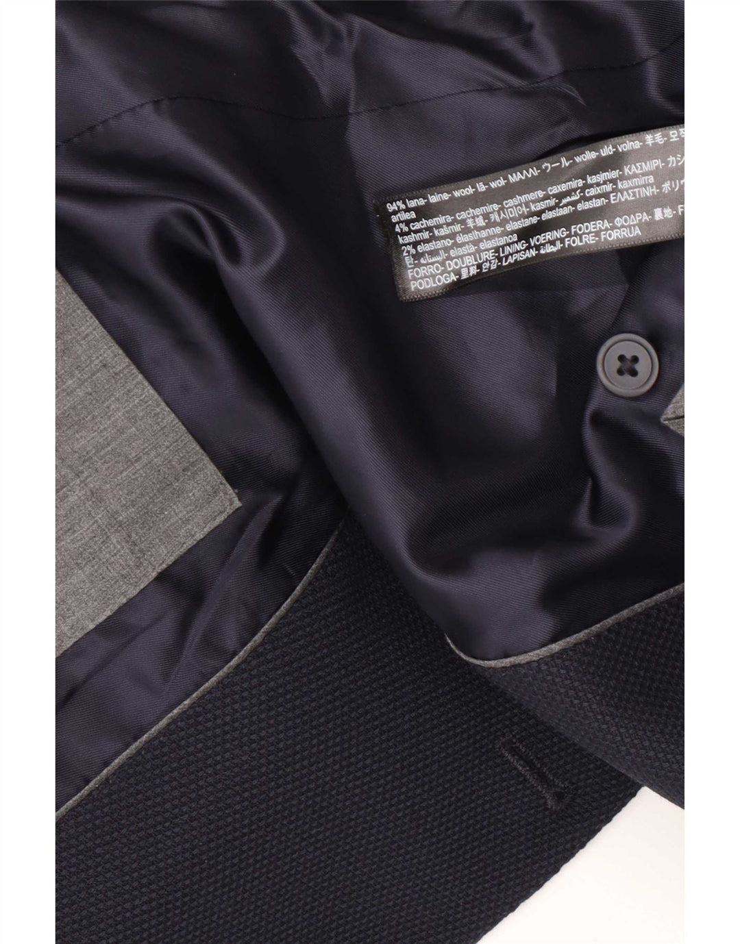 Massimo Dutti Herre 2-knaps blazerjakke EU 50 Mellem marineblå uld