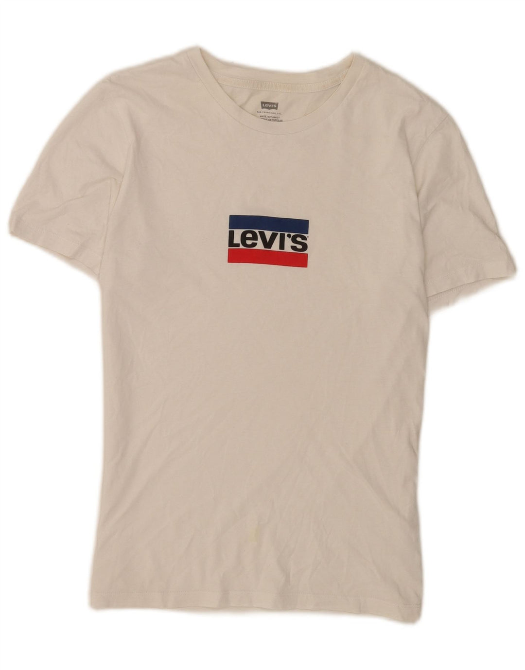 Levi's Herre grafisk T-shirt top XS hvid bomuld