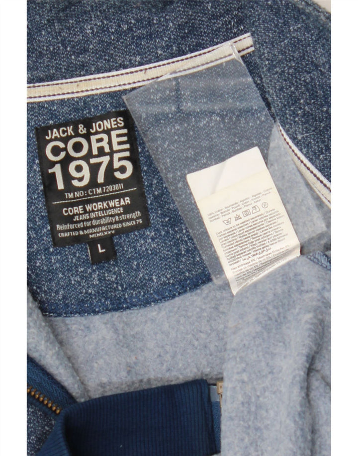 Jack & Jones Herre træningsdragt Top jakke Stor marineblå flækket bomuld