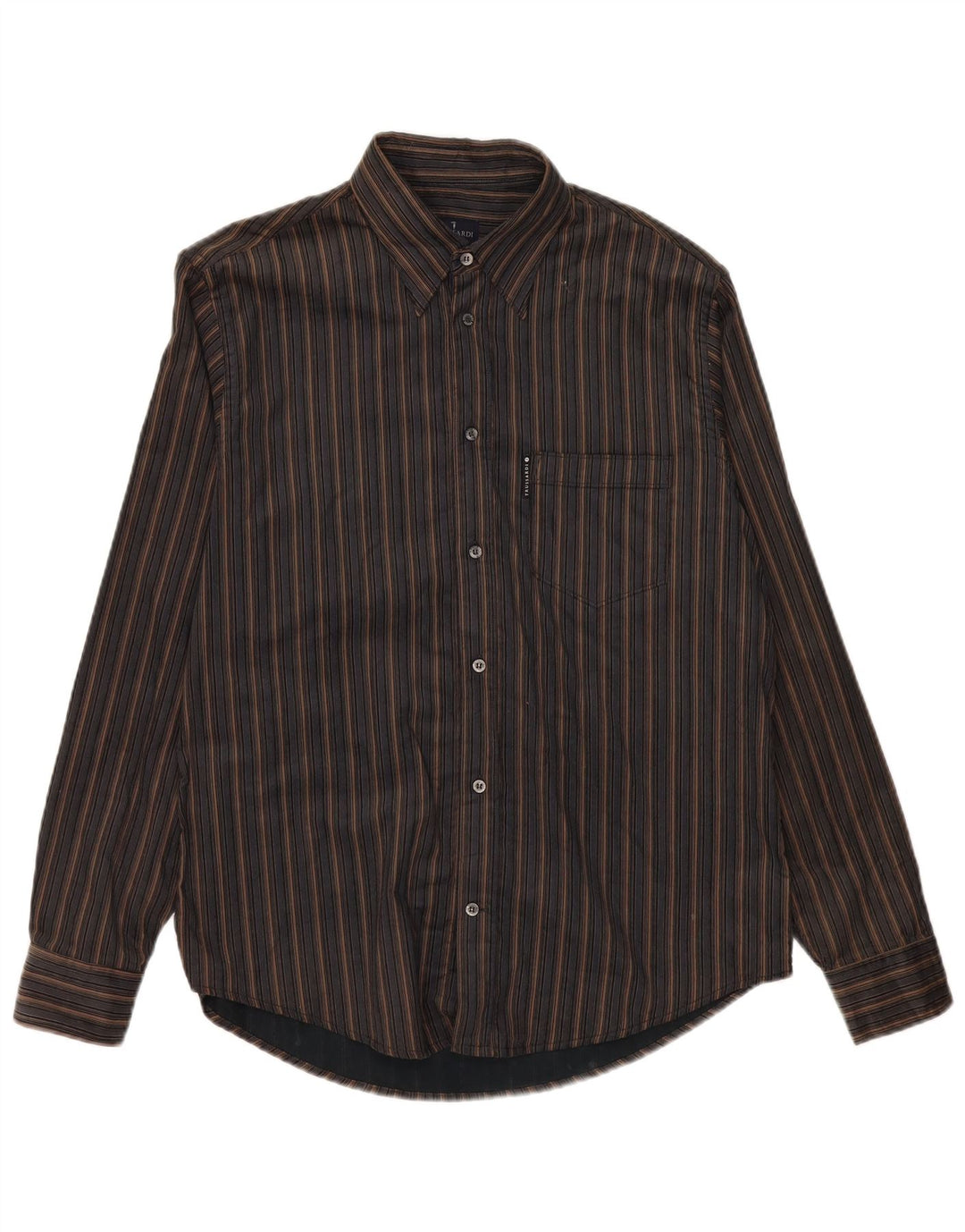 Trussardi Jeans Herreskjorte Stor sortstribet bomuld