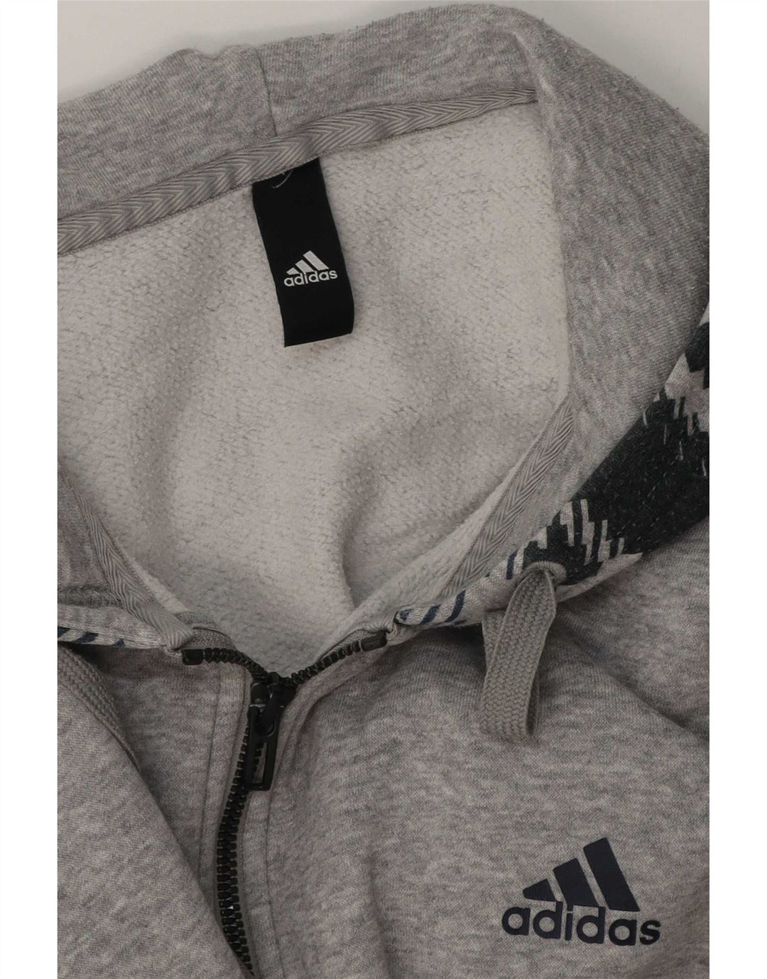 Adidas Hættetrøje med lynlås til mænd Stor Grå Geometrisk