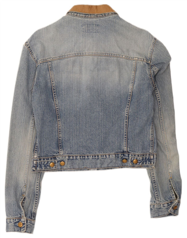 Swish Dame Crop Denim Jacket UK 14 Medium Blue