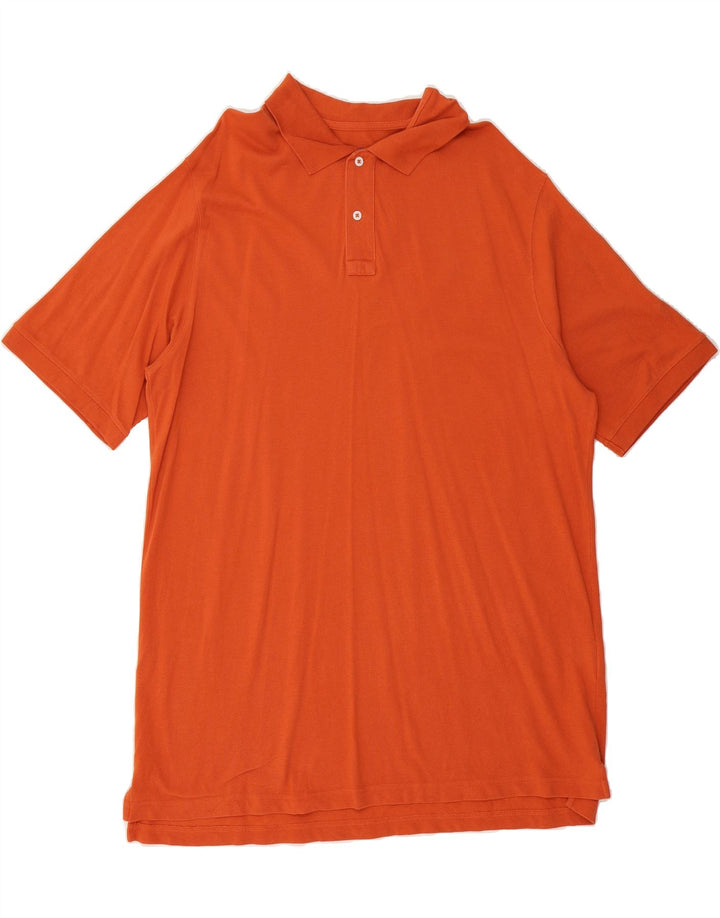 EDDIE BAUER Mens Tall Polo Shirt XL Orange Cotton Vintage Eddie Bauer and Second-Hand Eddie Bauer from Messina Hembry 
