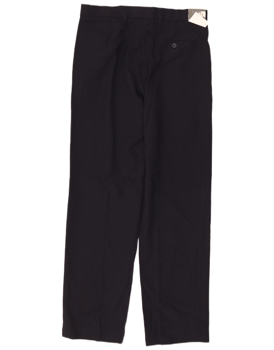 MARKS & SPENCER Herre Regular Fit Suit Bukser W32 L33 Marineblå polyester
