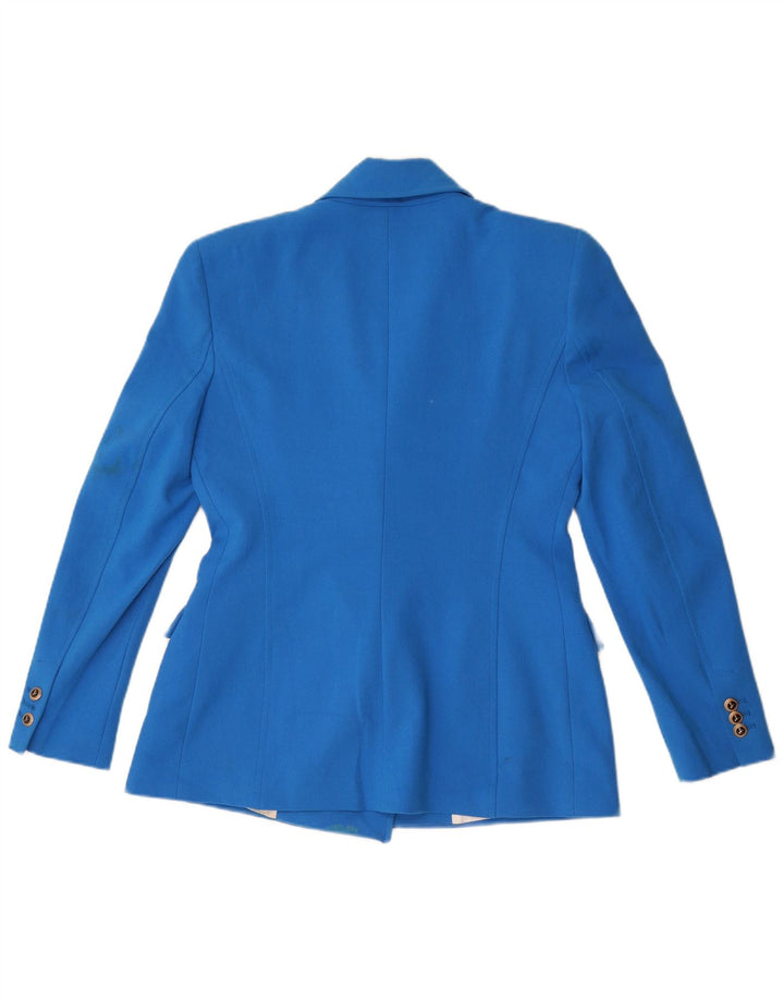 Zara Dame Dobbeltradet Blazer Jacket UK 14 Medium Blue
