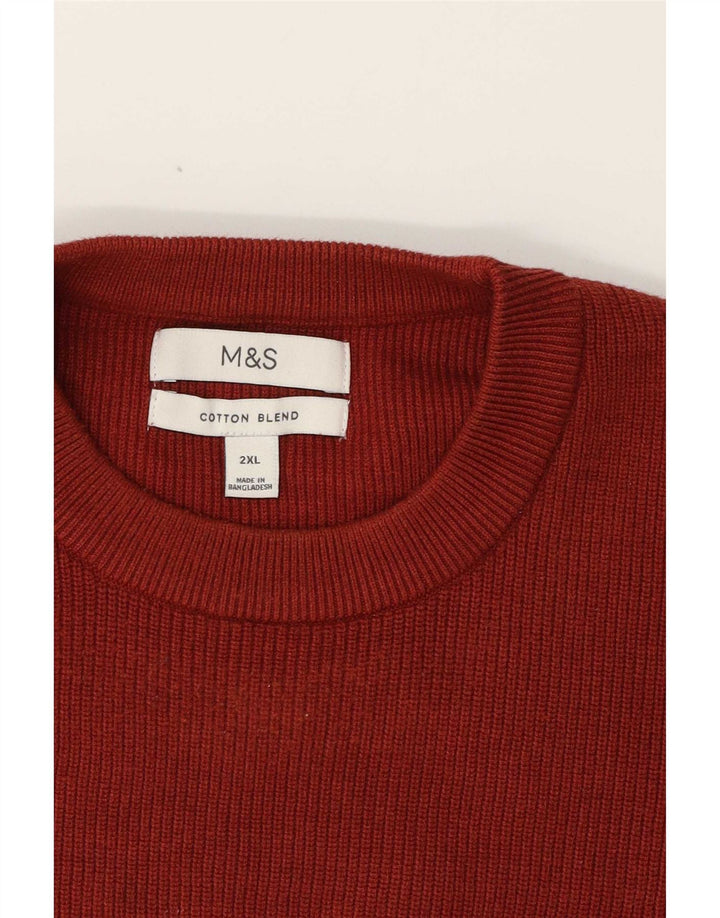 Marks & Spencer herre sweater med rund hals 2XL flerfarvet farveblok