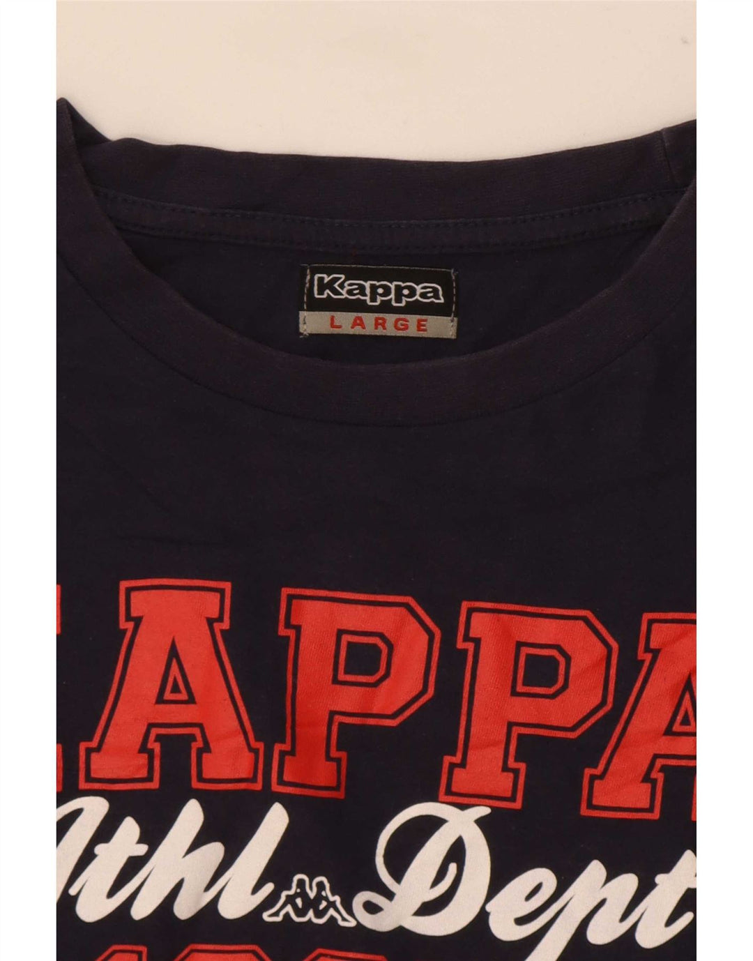 Kappa Herre Grafisk T-Shirt Top Stor Marineblå