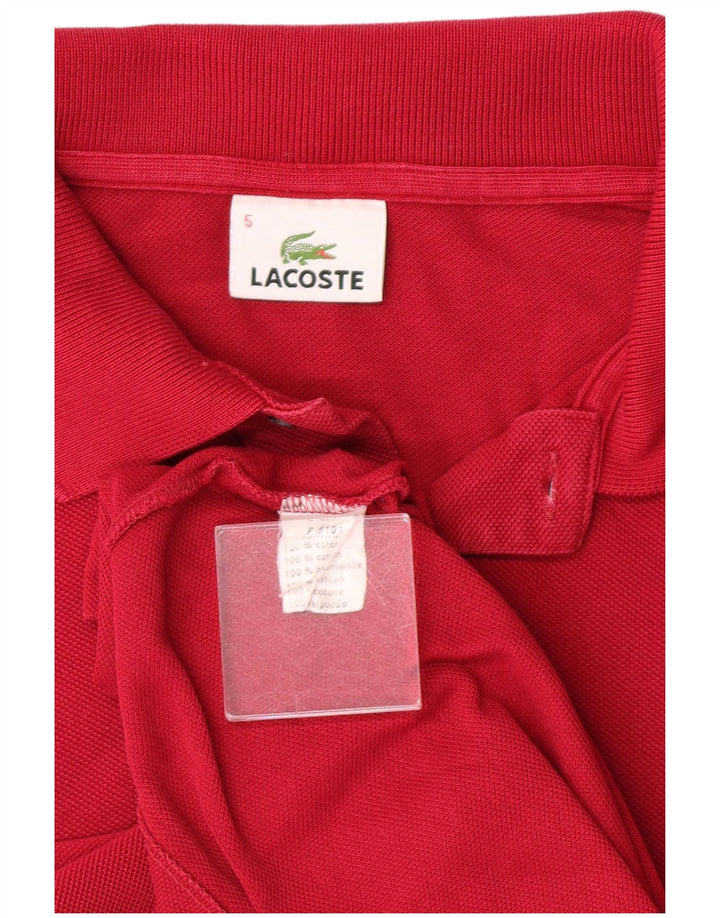 LACOSTE Poloskjorte til mænd str. 5 Large Rød Bomuld Classic