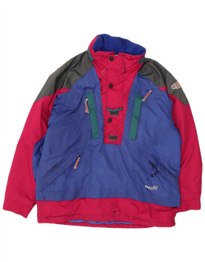 Bailo Herre Hætte Anorak Skijakke UK 36 Small Multicolor Colourblock