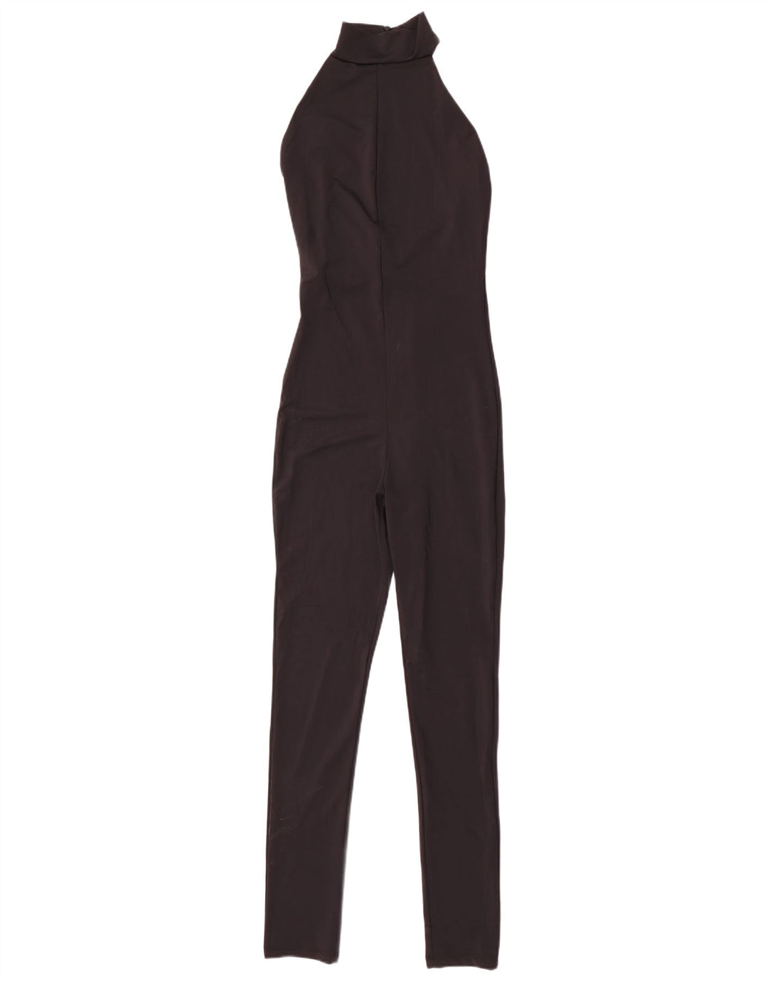 Zara Dame Halter Jumpsuit UK 12 Medium Sort Polyamid
