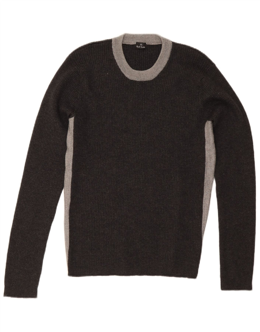 Paul Smith sweater med rund hals til kvinder UK 12 Medium Grey Colourblock