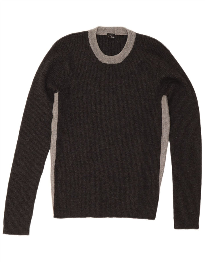 Paul Smith sweater med rund hals til kvinder UK 12 Medium Grey Colourblock
