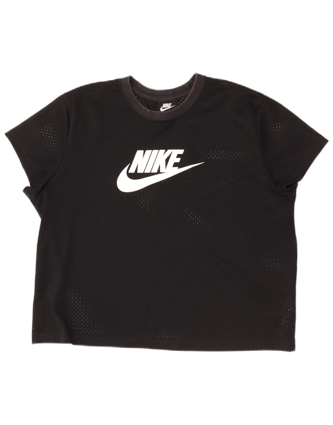 Nike Grafisk T-Shirt Top UK 18 XL sort polyester