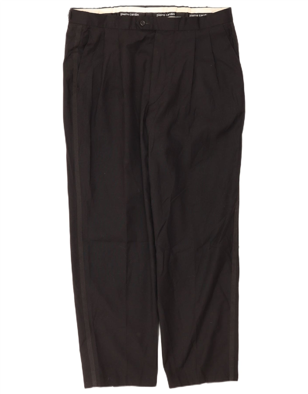 Pierre Cardin Herre Pegged Suit Bukser W38 L29 Sort Uld